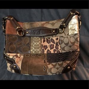 Coach patch work in fall colors.